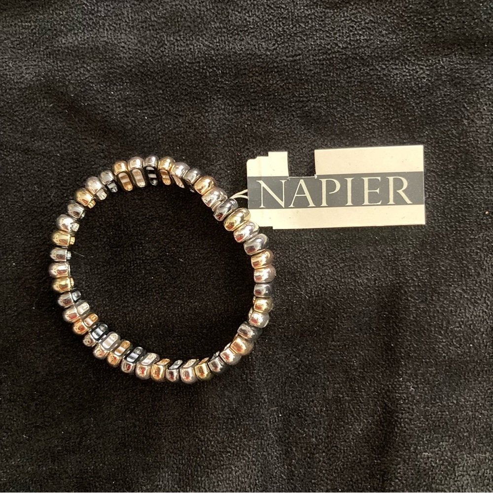 Napier Silver Beaded Bracelet